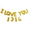 16 pulgadas Imitación Letras Estilo Americano Feliz Te Amo 1314 Set Decoración Propuesta de Boda Globos de Papel de Aluminio para Uso en Bodas