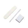 En stock pelo liso usar paquete de material para uñas herramientas al por mayor lima de viruta de madera palo de cristal kit de manicura bloque de tofu