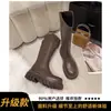 Botas Altas hasta la Rodilla Estilo Coreano para Mujer 2025 Otoño Nueva Llegada Botas Largas de Suela Gruesa Botas de Jinete Adelgazantes Botas Skinny