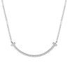 Collar de diamantes sonrientes de plata esterlina s925 para mujer, de alta gama, con diseño minimalista y elegante cadena de clavícula con cara sonriente para novia.