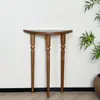 Mesa Consola de Madera Maciza Francesa al por Mayor para Entrada, Pasillo, Mesa de Exhibición Semicircular, Mesa de Pared Estrecha para Sala de Estar, Mesa Consola para Recibidor