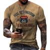 Comércio Exterior Transfronteiriço Camiseta Solta Moda Verão Moda Masculina Casual Simples Camiseta de Manga Curta com Gola Redonda e Impressão 3D