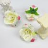 Cabezas de Flores de Rosa Pequeñas Simuladas Flores para Sombreros DIY, Boutonnières, Materiales Florales Hechos a Mano, Decoración de Bodas, Caja de Regalo, Flores Decorativas para Souvenir