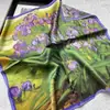70 Bufandas de Seda con un Toque de Lujo, Moda Coreana Versátil Profesional Bufandas Pequeñas de Seda Imitación, Bufandas de Seda Estampadas Retro para Mujeres