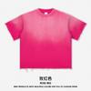 RS Roupa Masculina 2025 Lavada Pesada Manga Curta 350G Spray Cavalo Transfronteiriça Europa e América Dopamina Manga Meia Manga Camiseta Masculina