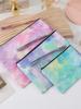 Bolsa de Mano Gradiente Impermeable de PU al por Mayor Transfronteriza Colorida para Mujer con Cremallera Bolsa Cosmética Portátil Bolsa para Guardar Monedas