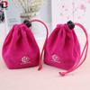 Bolsita de Joyería de Terciopelo, Bolsa de Terciopelo para Guardar Instrumentos de Belleza, Bolsita para Labiales, Bolsa de Terciopelo con Cordón para Artículos Pequeños