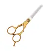 Tijeras para Cortar el Cabello Tijeras de Peluquería Profesionales 5.5 Pulgadas Cortadores de Dientes Planos Divididos Juego de Tijeras de Barbero para Adultos Niños del Hogar
