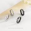 Nalan s925 prata esterlina Black Star orelha fivela feminina simples quatro Awn estrela de alto grau sentido Internet celebridade brincos de brinco G9241