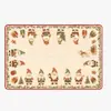Alfombrillas de Cristal Terciopelo para Piso Transfronterizas de Navidad para la Cocina, Absorbentes de Agua, Resistentes a Manchas, Resistentes al Desgaste, Antideslizantes, de Fácil Cuidado, Juego Combinado