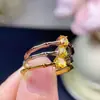 Anel Tesouro amarelo azul natural super luxo super atmosférico tamanho da pedra principal: 3*4mm Banhado a ouro branco Prata 925