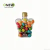 Botella Sellada de Bebida Refrescante de Jugo de 100ml Botella de Caramelo Arcoíris Botella de Plástico Transparente con Forma de Mariposa de Grado Alimenticio