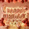 Set de Globos de Cumpleaños, Decoración para Fiesta de Cumpleaños de Novia en San Valentín, Globos de Papel de Aluminio, un Set Completo con un Toque de Lujo