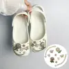 Accesorios para zapatos tipo ballet perforados DIY, accesorios de perlas y pedrería, hebillas de zapato desmontables de alta gama y decoraciones para la superficie del zapato