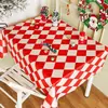 Mantel de Año Nuevo, mantel festivo rojo de Navidad, mantel de ambiente, mantel de comedor, par de manteles, mantel decorativo de estilo navideño.