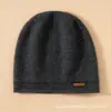 Venta al por mayor transfronteriza 100% Cachemira Pura Lujo para Mujer Color Sólido Estilo Minimalista Gorro de Punto Gorro de Cachemira