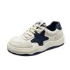 Verano nueva moda tenis casuales estudiante corte bajo combinación de colores zapatos blancos ins estilo preppy estrella plataforma zapatos de mujer
