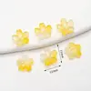 Miçangas de Vidro Gradiente Flor de Cerejeira de Alta Transparência, Formato de Flor de Cinco Pétalas Multicolorido, Pulseira DIY Feita à Mão, Colar, Joias, Acessórios para Miçangas