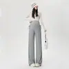 Pantalones de Maternidad para Verano, Pantalones Finos de Pierna Ancha Que No Aprietan el Vientre, Adecuados para Mujeres Petites, para el Trabajo, el Deporte y el Uso Casual