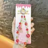 Corrente para Celular Chaveiro Flor Tulipa de Cristal com Contas Pingente de Bolsa Exclusivo de Alta Qualidade Acessórios para Capa de Celular