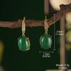 Novo estilo chinês estilo chinês Hanfu palácio estilo chinês brincos 2024 moda chinesa estilo retro imitação hetian jade borla brincos para mulheres