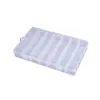 Organizador grande de plástico transparente desmontable de 28 compartimentos, almacenamiento con banda elástica, para joyas, juguetes, piezas, herramientas, caja de exhibición