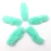 Bola de Pelo de Visón Real 3*7cm Pajarita Pompones de Visón Bola de Pelo de Conejo Accesorio para el Cabello de Lazo DIY con Elementos de Estilo Nacional