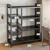 Prateleira de armazenamento de cozinha com rodas, extra-grossa, de piso, reforçada, multicamadas, espessada para uso com micro-ondas