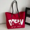 Bolsa de Lona Grande de Gran Capacidad para Mujer, Nuevo Estilo Verano 2026, Bolso de Hombro Versátil Casual, Bolsa de Lona para Estudiante Universitario