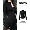 Top de Pilates gris, ajustado, para mujeres petite, nuevo conjunto de yoga para principios de otoño 2026, chaqueta de corte slim de alta gama para mujer