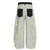 Pantalones Casuales de Pierna Ancha Patchwork Estilo Europeo y Americano Nuevos de Alta Calidad 2026, Pantalones Casuales Trendy Scimitar para Jóvenes, Suministro al por Mayor 34