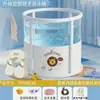 Tina de baño para bebé, plegable, para uso en casa, transparente, interior, para niños, recién nacidos, tina de baño, alberca