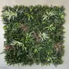 Parede de plantas simulada 100*100, parede de plantas verdes tridimensional, decoração com flores e grama artificiais, fundo verde, parede popular da internet