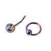 Anel de bola de aço inoxidável para piercing de umbigo 14g com cravação de strass, anel de umbigo de aço inoxidável, fecho de umbigo