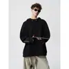 Jaqueta VE com design americano, fivela de anel nicho, plus size, estilo outono, moletom oversized, moletom masculino de gola alta