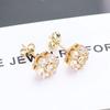 Pendientes de hip-hop con nueva flor y personalidad de diamantes, joyería con circonitas de alto sentido, para hombre, venta al por mayor, entre Europa y Estados Unidos