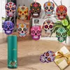 Etiqueta Decorativa Colgante de Madera para Fiesta Mexicana del Día de Muertos Colgante de Calavera Colgante Decoración de Halloween Colgante de Calavera