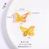 Loja de ouro com ouro e ouro de seda flutuante salto leve ouro borboleta pingente diy acessórios colar nova moda chinesa