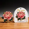 Ímãs de Geladeira Flor Peônia Metálica Decoração de Geladeira Presente Adesivos Magnéticos Material de Ferro Atacado Casamento Personalização