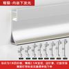 Rodapé luminoso de montagem externa em liga de alumínio com ranhura para lâmpada LED, metal oculto embutido, linha de piso