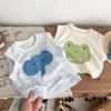 Chaleco de Malla Transpirable con Diseño de Rana con Pajarita y Elefantito Bebé, Camiseta sin Mangas para Bebés y Niños Pequeños, Estilo Verano