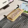 Bandeja para teclado, instalación sin taladro, clip de riel deslizante de cajón, tablero de extensión para escritorio de computadora, soporte de almacenamiento de ratón debajo del escritorio