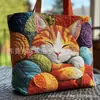 Bolso de Mano con Estampado de Moda Tendencia para Mujer 3D Transfronterizo Nuevo Producto Temu Amazon Bolso de Hombro Lona 300g