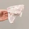 Novo prendedor de cabelo triângulo de tecido 2026, presilha tubarão estampa de leopardo retrô, prendedor de cabelo volumoso para a parte de trás da cabeça, acessório de cabelo fofo