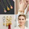 Colgante pequeño de calabaza de la fortuna esmaltada en oro tradicional estilo chino para la riqueza y la prosperidad, accesorios de joyería para pendientes y collares DIY