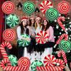 Nuevo traje de película de aluminio con muleta de dulces navideños, globo, decoración de Año Nuevo, suministros de globos