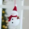 Colgante de muñeco de peluche más vendido transfronterizo, muñeco de nieve rojo y blanco, decoración de árbol de Navidad, adorno de escritorio, figura decorativa para colgar