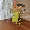 Bolsa de celular de couro macio estilo ins super quente de verão, bolsa de ombro única transversal tecida, leve, versátil para o dia a dia