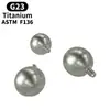 Titanio G23 14G 16G accesorios de bola de rosca interna joyería para perforaciones