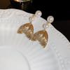 Brincos de Pérola Agulha de Prata Retrô Francês Luxo Acessível Brincos Personalizados High-End Moda Palácio Elegante Novos Brincos